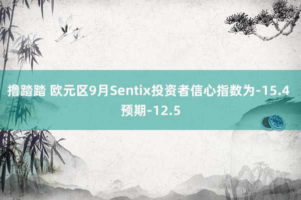 撸踏踏 欧元区9月Sentix投资者信心指数为-15.4 预期-12.5