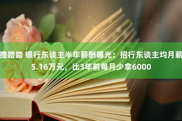 撸踏踏 银行东谈主半年薪酬曝光：招行东谈主均月薪5.16万元，比3年前每月少拿6000