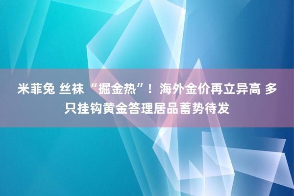 米菲兔 丝袜 “掘金热”！海外金价再立异高 多只挂钩黄金答理居品蓄势待发