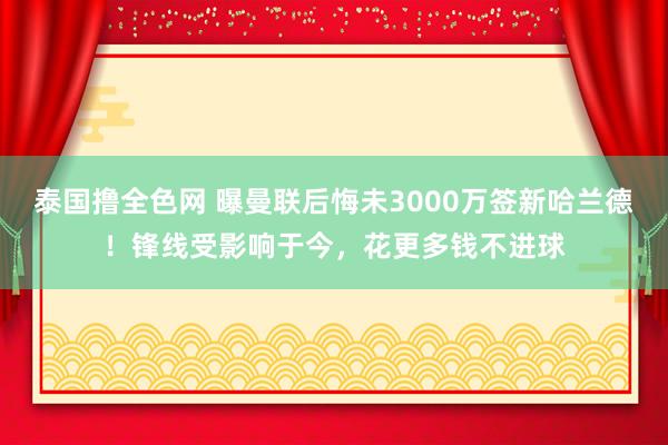 泰国撸全色网 曝曼联后悔未3000万签新哈兰德！锋线受影响于今，花更多钱不进球