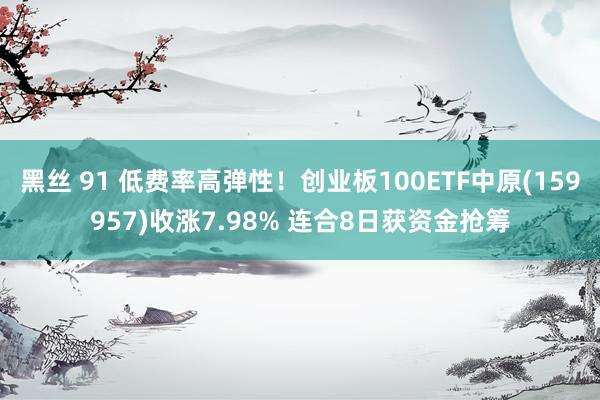 黑丝 91 低费率高弹性！创业板100ETF中原(159957)收涨7.98% 连合8日获资金抢筹