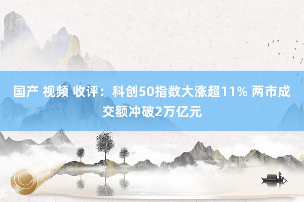 国产 视频 收评：科创50指数大涨超11% 两市成交额冲破2万亿元