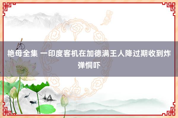 艳母全集 一印度客机在加德满王人降过期收到炸弹恫吓