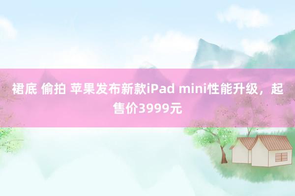 裙底 偷拍 苹果发布新款iPad mini性能升级，起售价3999元