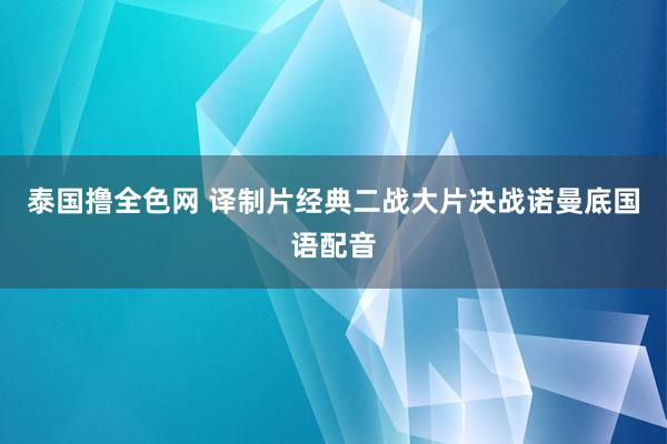 泰国撸全色网 译制片经典二战大片决战诺曼底国语配音