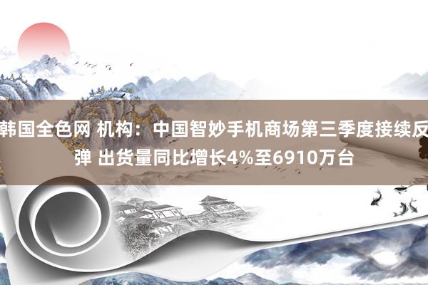 韩国全色网 机构：中国智妙手机商场第三季度接续反弹 出货量同比增长4%至6910万台