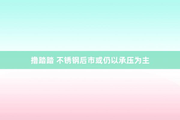 撸踏踏 不锈钢后市或仍以承压为主