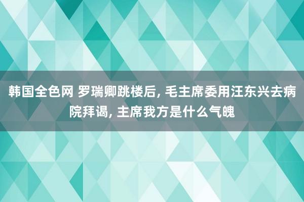 韩国全色网 罗瑞卿跳楼后， 毛主席委用汪东兴去病院拜谒， 主席我方是什么气魄