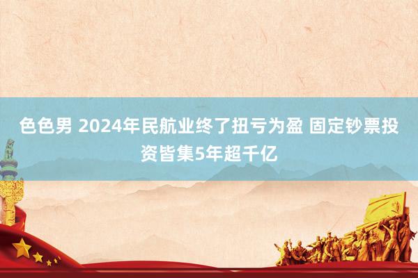 色色男 2024年民航业终了扭亏为盈 固定钞票投资皆集5年超千亿